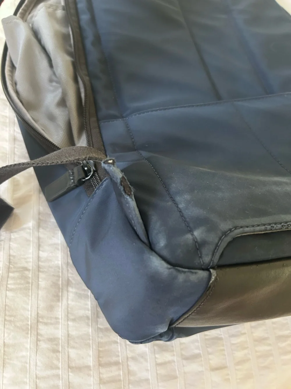 Tumi Navy Blue Men's Backpack with Front Zip Pocket